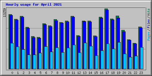 Hourly usage for April 2021