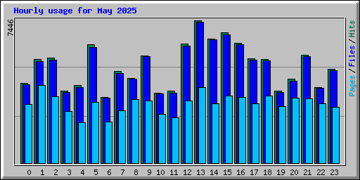Hourly usage for May 2025