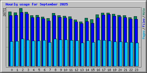 Hourly usage for September 2025