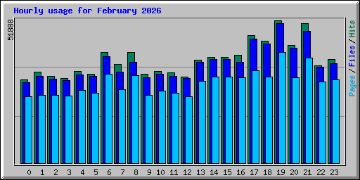 Hourly usage for February 2026