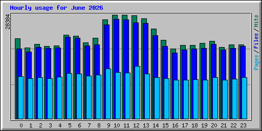 Hourly usage for June 2026
